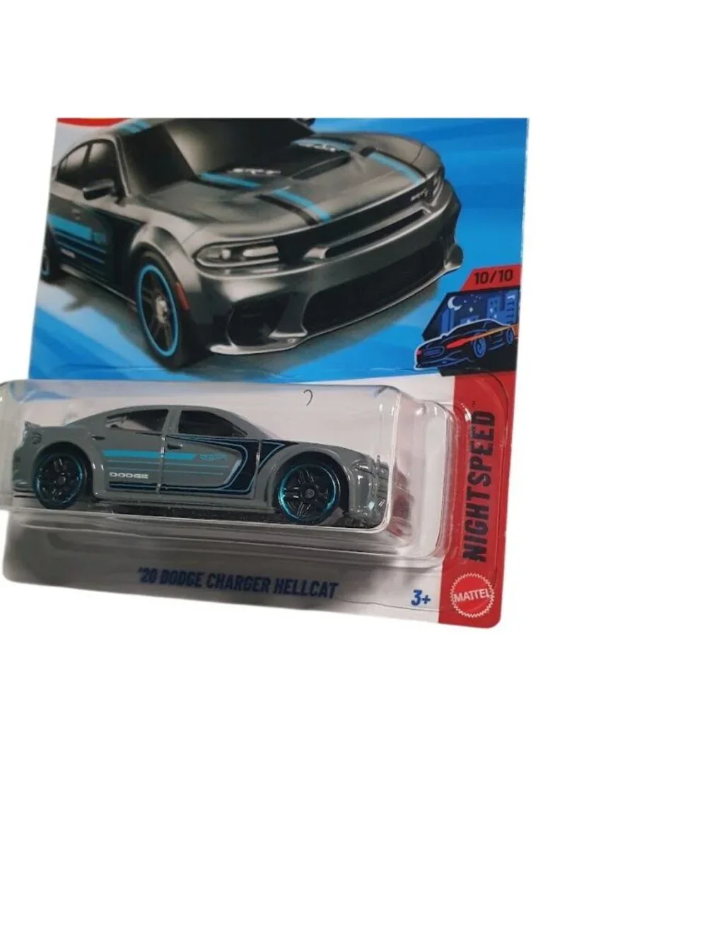 Hot Wheels 20 Dodge Charger Hellcat Nightspeed Gray Blue Collectors Edition